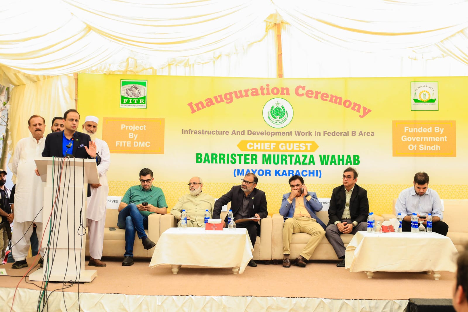 Inauguration of Rs860M Infrastructure Development Works by Mayor Karachi Barrister Murtaza Wahab